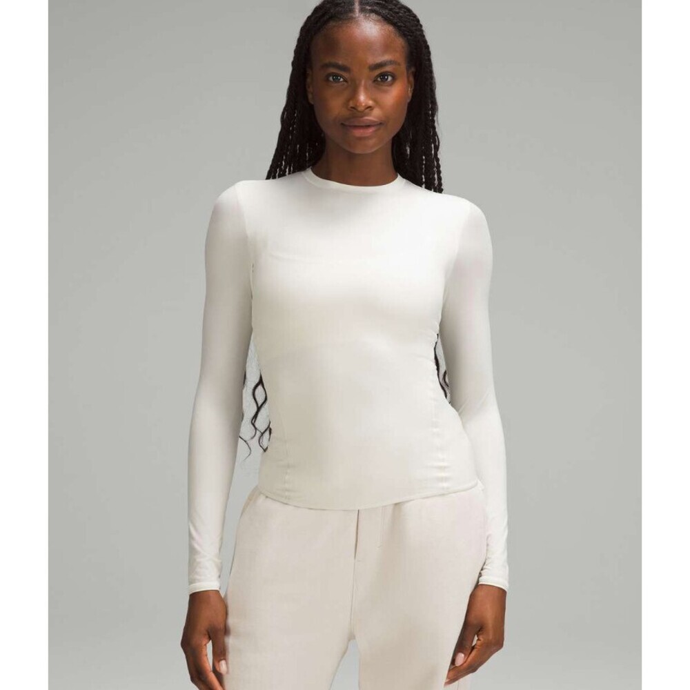 Lululemon Wundermost Ultra-Soft Nulu Crewneck Long-Sleeve Bone XL